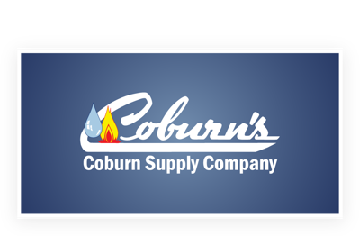 Coburn's Logo - Blue Background